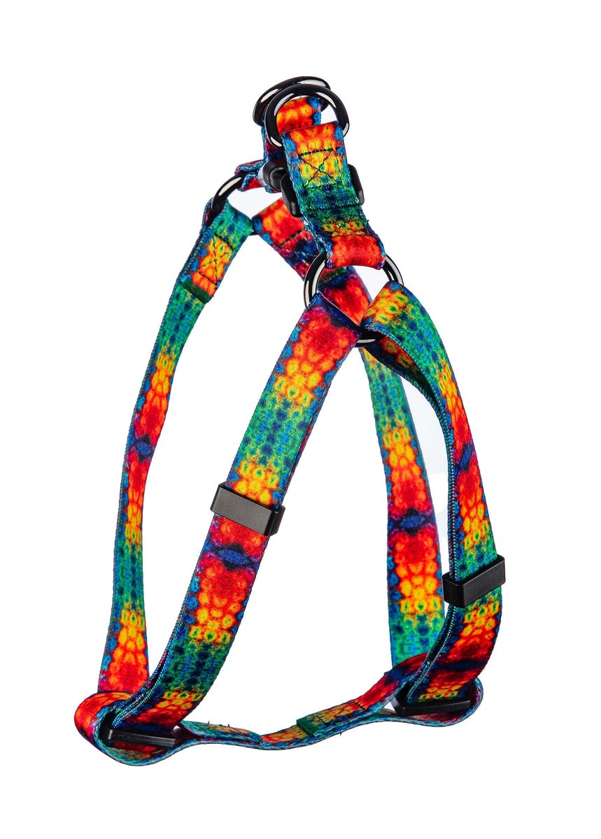 Rainbow Tie Dye Pet Harness Dyes N Good Vibes