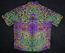 Load image into Gallery viewer, Large Purple Forest scrunch Button down
